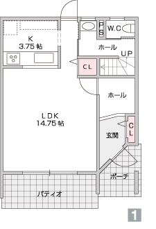 パティオ間取りA_1